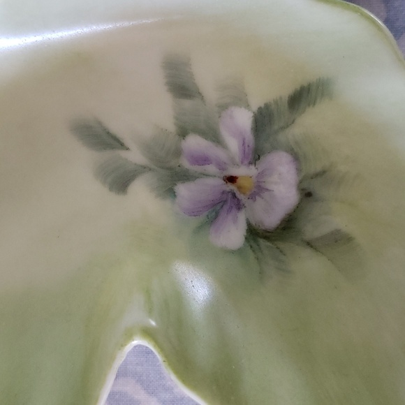 Vintage Butterfly Trinket Dish Floral Butterfly Flowers Floral Dish - Picture 5 of 11